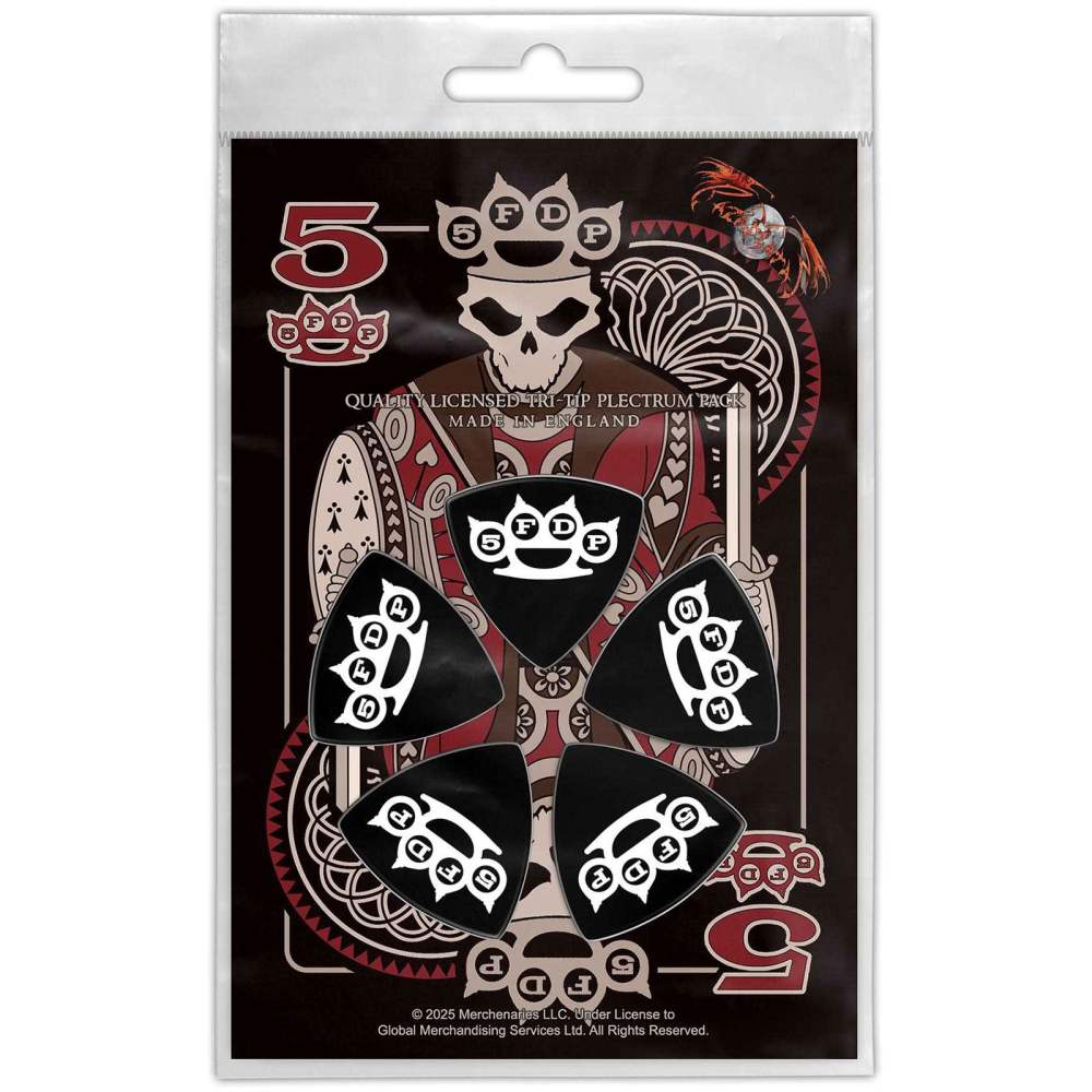 Five Finger Death Punch - Knuckle Crown Plektrum - Schwarz/Weiß
